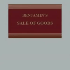 BENJAMIN’S SALE OF GOODS (SOUTH ASIAN EDITION)-SWEET & MAXWELL
