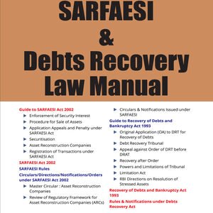 Taxmann’s SARFAESI & Debts Recovery Law Manual – Edition 2023