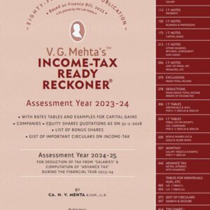 Income Tax Ready Reckoner by NV Mehta – Assessment Year 2023-2024 by VG Mehta – Edition 2023
