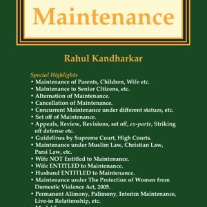 Law of Maintenance by Rahul Kandharkar – Edition 2023