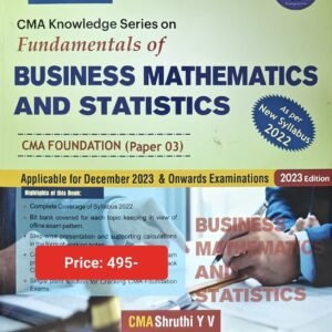 Fundamentals of Business Mathematics and Statistics by CMA Shruthi Y V for Dec 2023 Exam