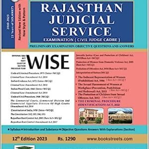 Rajasthan Judicial Services (Examination Preliminary Examination Objective Questions and Answers) – 12th Edition 2023