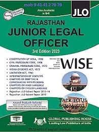 Global’s Rajasthan Junior Legal Officer [JLO] Exam Guide (in English) By Anand Prakash Solanki 2023