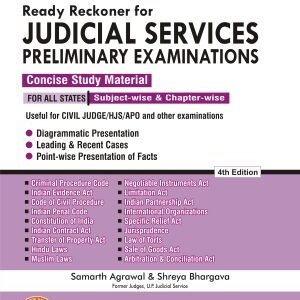 Ready Reckoner for Judicial Services Preliminary Examinations By Samarth Agrawal, Shreya Bhargava 4th Edition 2023