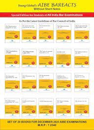Young Global AIBE (All India Bar Examination) 2023, Bare Acts without Short Notes, Total Set of 20 Books, with upto date Amendments as per Bar Council of India