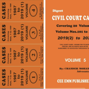 Digest on Civil Court Cases 1987 to 2023 by Chander Mohan (Set of 5 Vols.) – Edition 2024