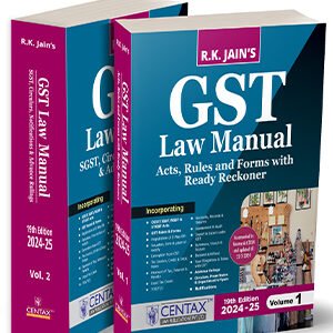 GST Law Manual by R K Jain 2024-25 – 19th Edition 2024