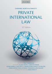 Private International Law by Cheshire, North & Fawcett – 15th Edition 