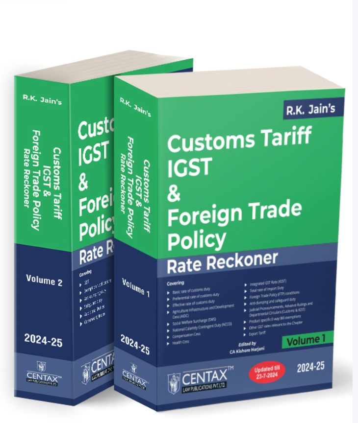 Customs Tariff, IGST & Foreign Trade Policy Rate Reckoner by R.K. Jain ...