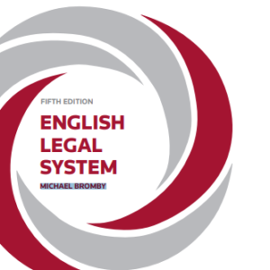 English Legal System by Michael Bromby – 5th Edition 2022