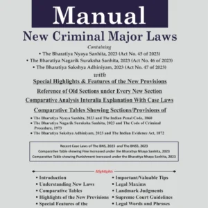 New Criminal Laws – Criminal Manual containing BNS, BNSS, BSA by K D Gaur (pocket) – 4th Edition 2024