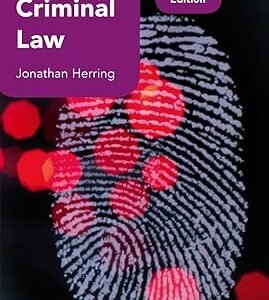 Criminal Law by Jonathan Herring – Edition 2021