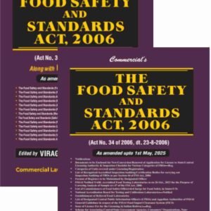 The Food Safety and Standards Act, 2006 along with Rules and Regulations (As amended upto 1st May 2025) by Virag Gupta (Set of 2 Vols.) – 18th Edition 2025