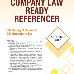 Company Law Ready Referencer by CA Sanjay K Agarwal & CS Rupanjana De – 9th Edition 2025