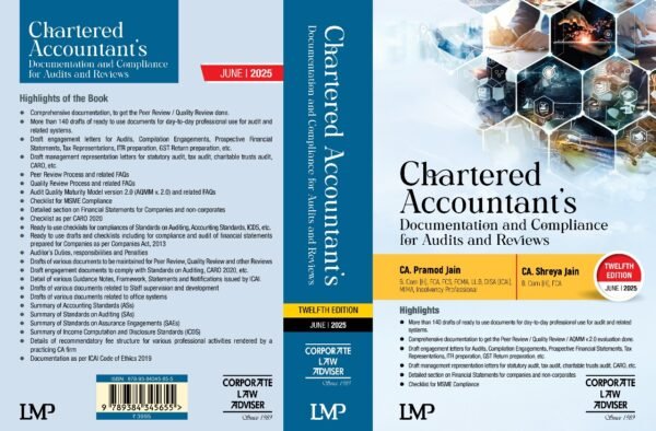 Chartered Accountant's - Documentation and Compliance for Audits and Reviews by CA Pramod Jain - 12th Edition 2025