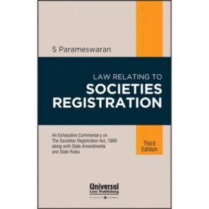 Law Relating to Societies Registration By S Parameswaran 3rd Edition