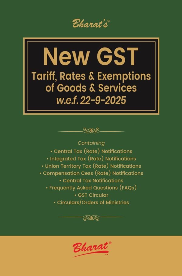 New GST Tariff, Rates & Exemptions of Goods & Services (w.e.f. 22-09-2025)