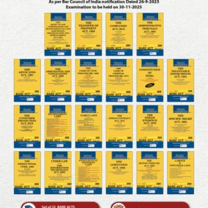 AIBE (ALL India Bar Examination) Bare Act (Set of 22 Bare acts without notes) as per Bar Council of India – Edition 2026