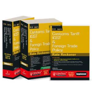 R.K. Jain’s Customs Tariff, IGST & Foreign Trade Policy Rate Reckoner | 2025-26 with Mega Exemption Notifications (Set of 2 Vols. with Supplement) – 4th Edition November 2025
