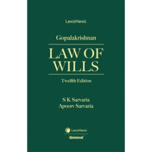 Law of Wills by Gopalakrishnan – 12th Edition 2026