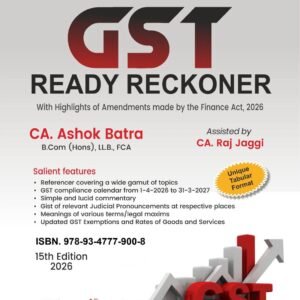 GST Ready Reckoner by CA Ashok Batra – 15th Edition 2026