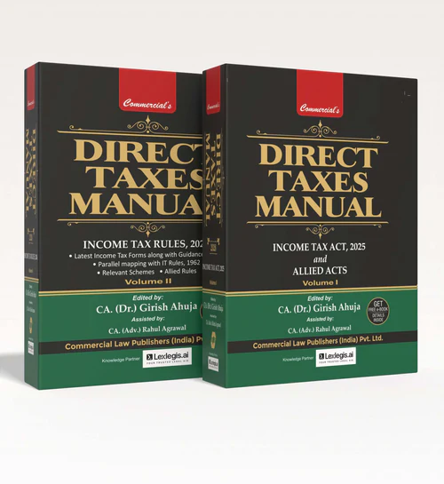 Direct Taxes Manual by Dr CA Girish Ahuja (Set of 2 Vols.) - Edition 2026