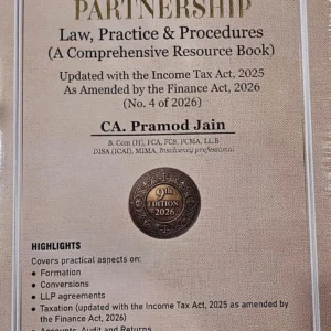 Limited Liability Partnership – Law, Practice and Procedure by CA Pramod Jain – 9th Edition 2026