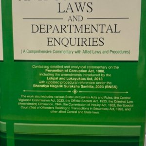 Anti-Corruption Laws and Departmental Enquiries by Reddi – 6th Edition 2026