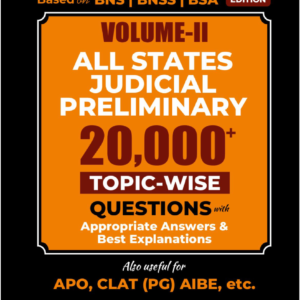 Ambitions All States Judicial Preliminary 20000 Topic Wise Questions (Set of 2 Vols.) – 4th Edition 2026