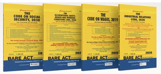 Commercial New Labour and Industrial Laws (Set of 4 Books) - Along with Rules, 2026