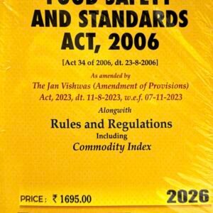 Food Safety and Standards Act, 2006 As amended by The Jan Vishwas (Amendment of Provisions) Act, 2023 by Commercial – Edition 2026